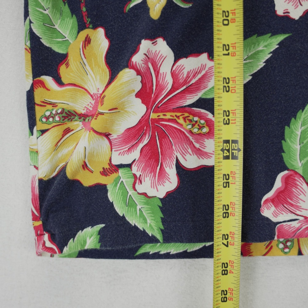 Polo Ralph Lauren Hibiscus Floral Pocket T-Shirt Mens Medium Navy Tropical‎ Pony - Picture 3 of 7